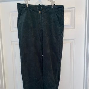 Men green corduroy trousers